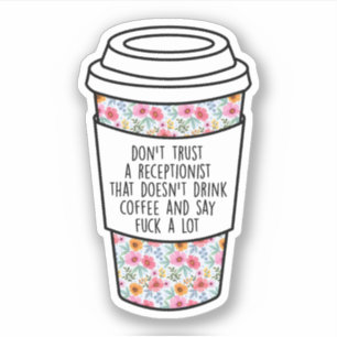 Pegatina Un Regalo Acogedor Y Gracioso Para El Recepcionist