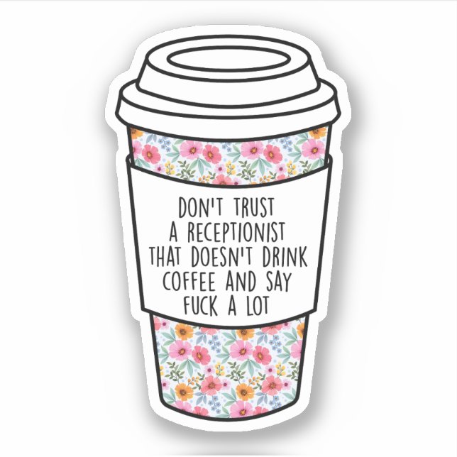 Pegatina Un Regalo Acogedor Y Gracioso Para El Recepcionist (Anverso)