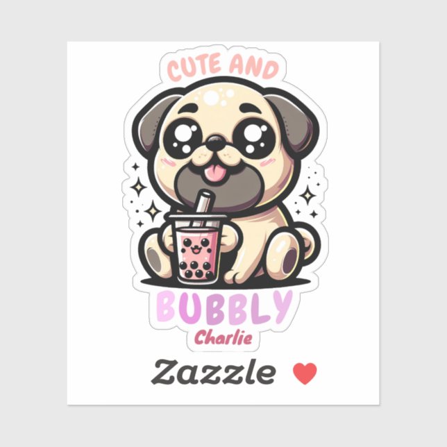 Pegatina Un Regalo De Amante De Animales De Pug Cuesta Y Bu (Hoja)