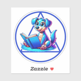 Pegatina Un símbolo de cachorrito leyendo la recuperación d