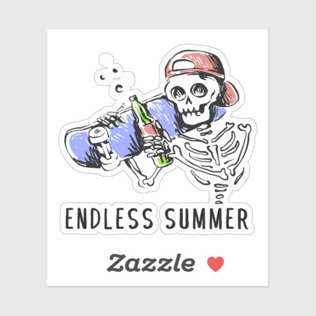 Pegatina Un sinfín de humor sobre el verano infinito (Hoja)