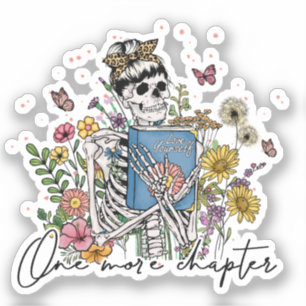 Pegatina Un Skeleton floral más de capítulo
