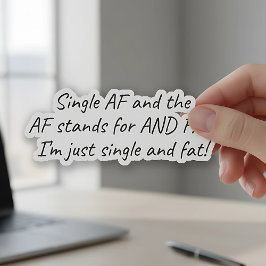 Pegatina Un solo AF (Y Grasa) Gracioso