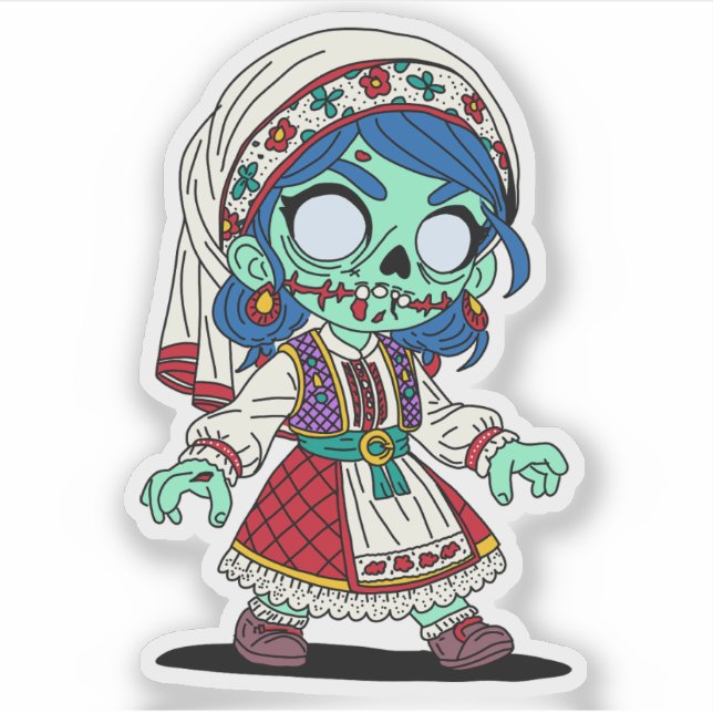 Pegatina Un zombi turco (Anverso)
