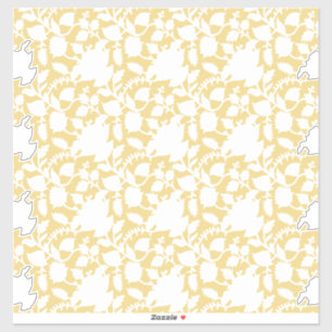 Pegatina Una alfombra amarilla con un motivo de repetición 