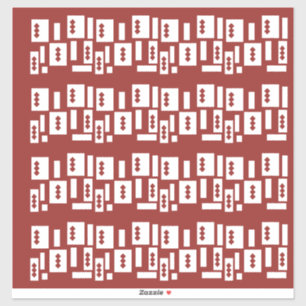 Pegatina Una alfombra roja con un patrón texturado se extie