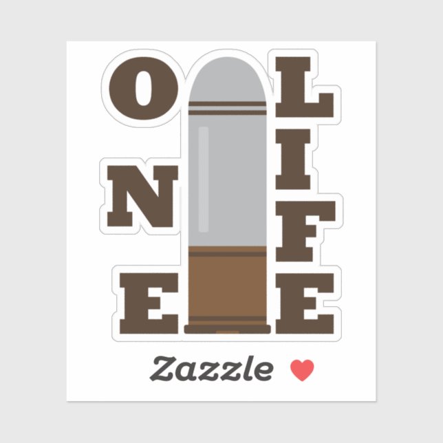 Pegatina Una bala, una vida, destruir una familia (Hoja)