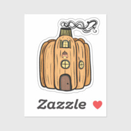 Pegatina Una casa de calabaza