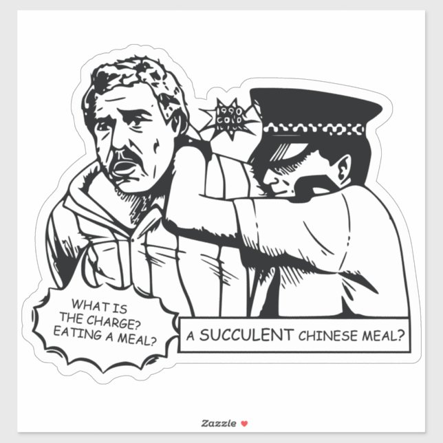 Pegatina Una deliciosa comida china (Hoja)