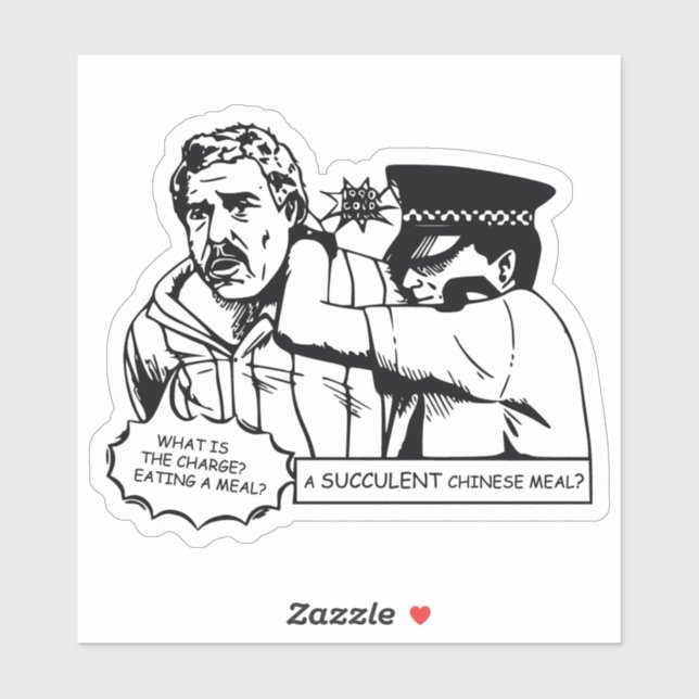 Pegatina Una deliciosa comida china, este es el MANIFIESTO  (Hoja)