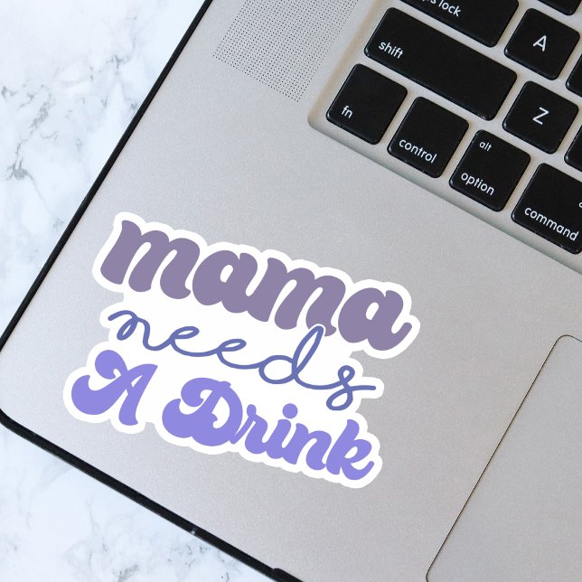 Pegatina Una divertida mamá azul y morado necesita un vinil (Subido por el creador)