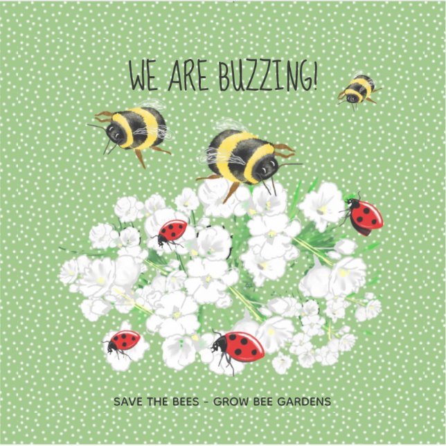 Pegatina Una especie de SALVAR LAS ABEJAS personalizadas (Anverso)