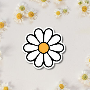 Pegatina Una linda flor de margarita