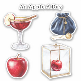 Pegatina Una manzana al día  