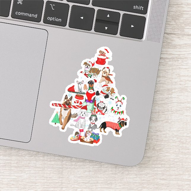 Pegatina Una Navidad perruna muy alegre (Detalle)