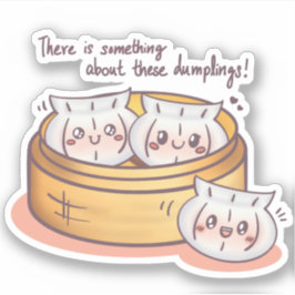Pegatina ¡Una orden de deliciosos Dumplings de camarones!
