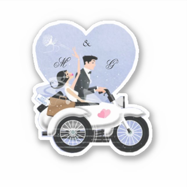 Pegatina Una pareja casada (Anverso)