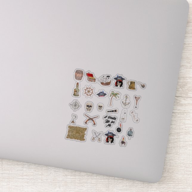 Pegatina Una vida pirata para mí (Detalle)