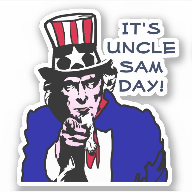 Pegatina Uncle Sam Day (Anverso)