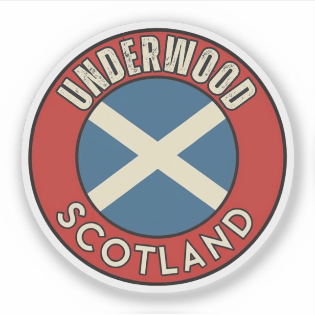 Pegatina Underwood, Escocia (Anverso)