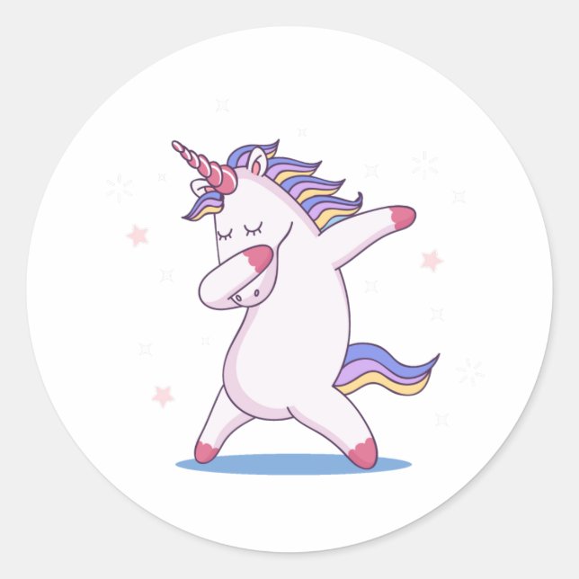 Pegatina unica de unicornio para el doblaje (Anverso)