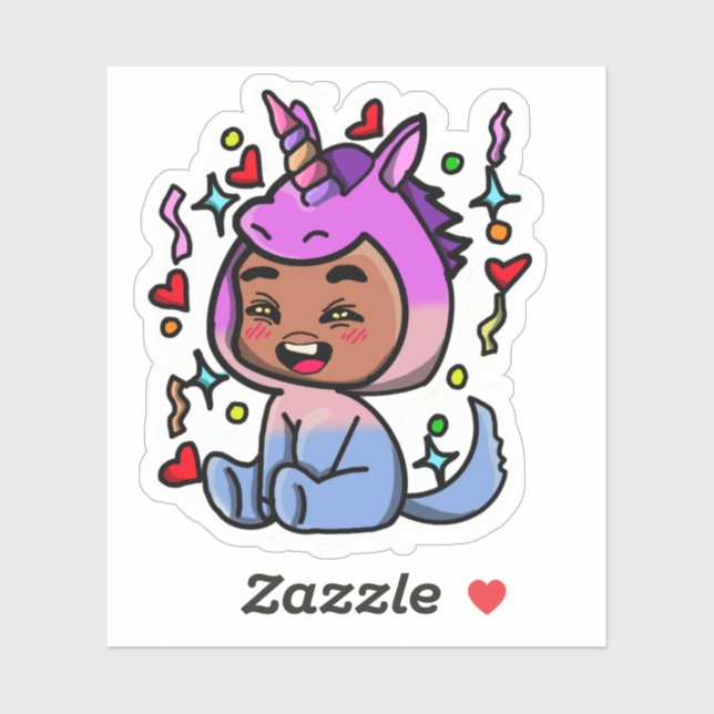 Pegatina Unicorn Dress-up sticker (Hoja)