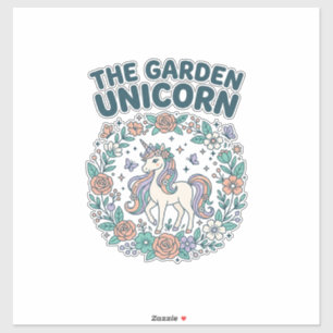 Pegatina Unicorn The Garden Unicorn Trendy T-Shirt Design_1