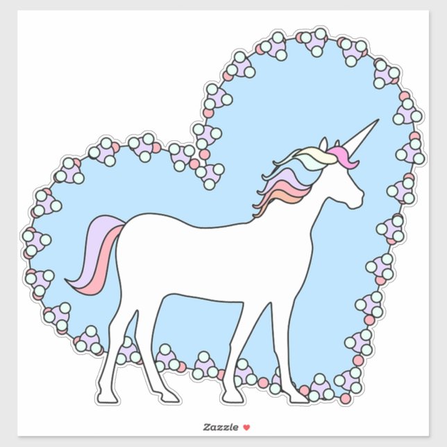 Pegatina Unicornio (Hoja)