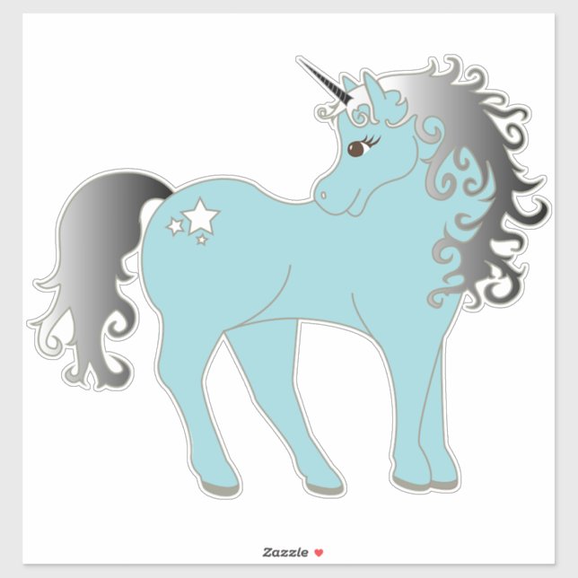 Pegatina Unicornio (Hoja)