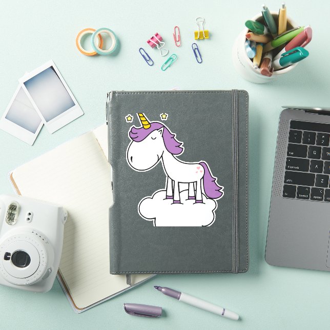 Pegatina Unicornio Adorable (Funda para iPad)