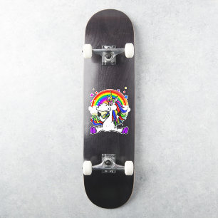 Pegatina Unicornio arcoiris para skatboard