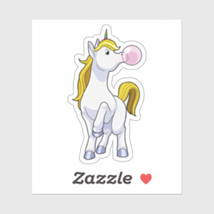 Pegatina Unicornio con chicle