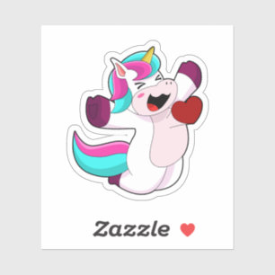 Pegatina Unicornio con corazón