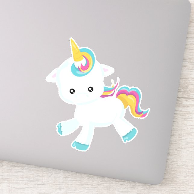 Pegatina Unicornio de bonito (Detalle)