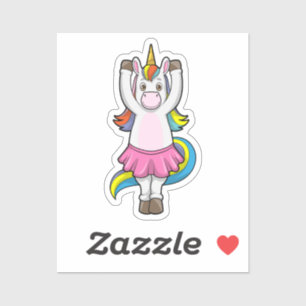 Pegatina Unicornio en Ballet Dance con Skirt
