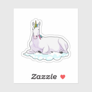 Pegatina Unicornio en la nube