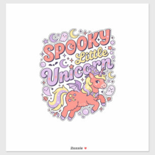 Pegatina Unicornio Espeluznante Unicornio Pequeño Caprichos