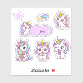 Pegatina Unicornio Lindo Personalizado