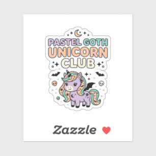 Pegatina Unicornio Pastel Gótic Unicorn Club Gráfica Modern
