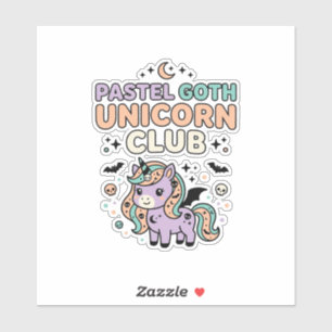 Pegatina Unicornio Pastel Gótic Unicornio Club Gráfica de M