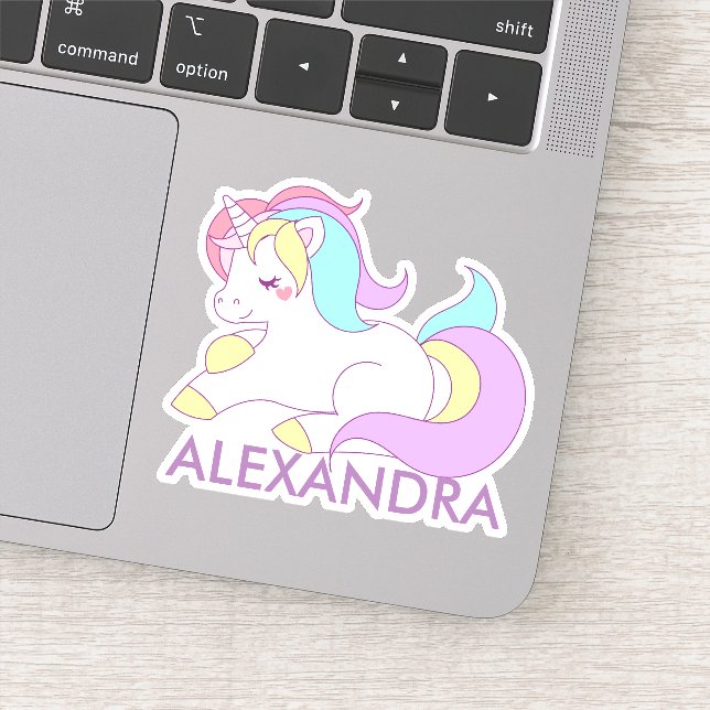 Pegatina Unicornio personalizado (Detalle)