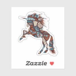 Pegatina Unicornio tribal