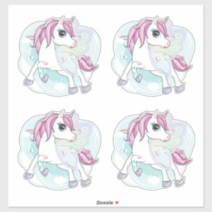 Pegatina Unicornio y Mariposas
