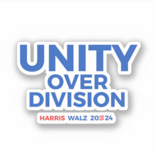 Pegatina Unidad sobre división - Harris Walz 2024