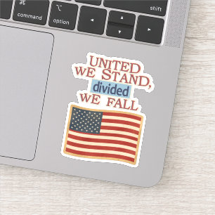 Pegatina Unido colocamos la bandera americana