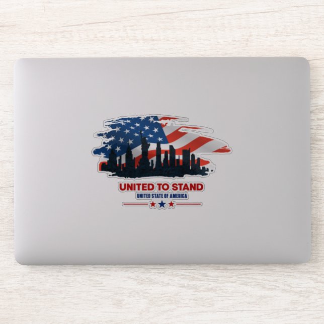 Pegatina Unidos a la base | 6"x 6"- Transparente brillante (Ordenador)