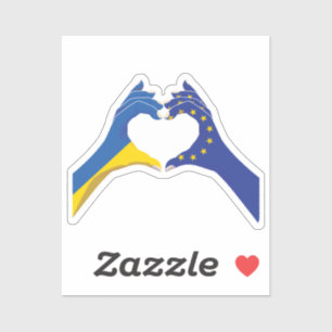 Pegatina Unión Europea Unión Europea Europa Ucrania Ucrania