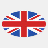 Pegatina Union Jack Oval