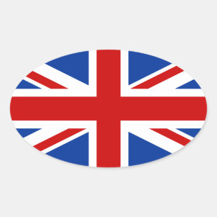 Pegatina Union Jack Oval