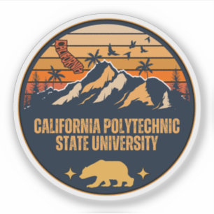 Pegatina Universidad Estatal Politécnica de California, Cal